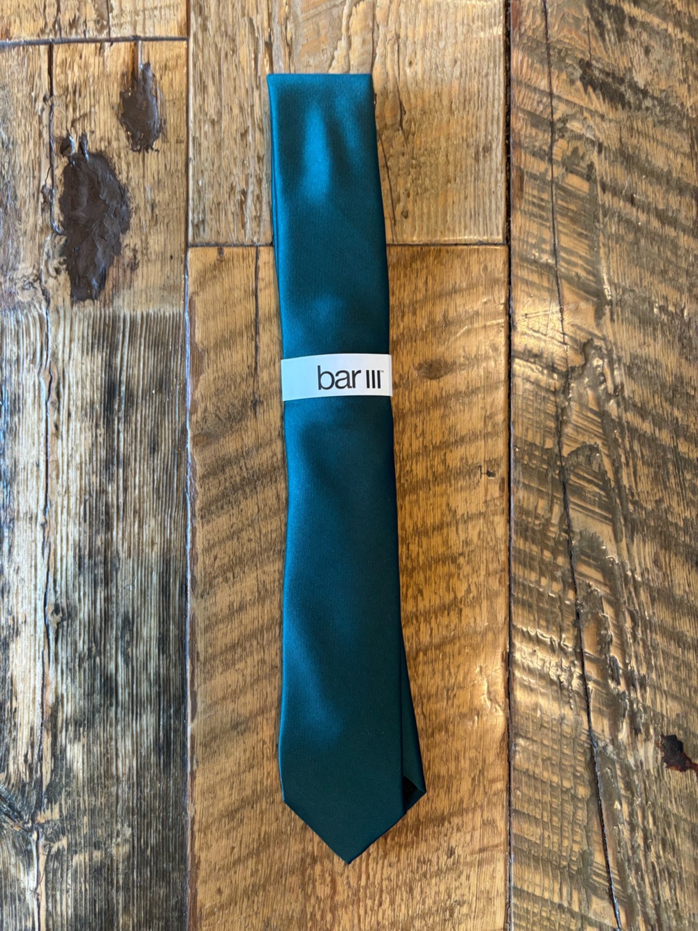 Bar III Emerald green Solid Satin Tie new with tags